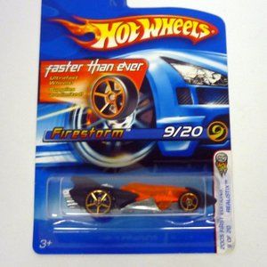 Hot Wheels Firestorm #009 Realistix 9 of 20 Black Die-Cast Car FTE 2006